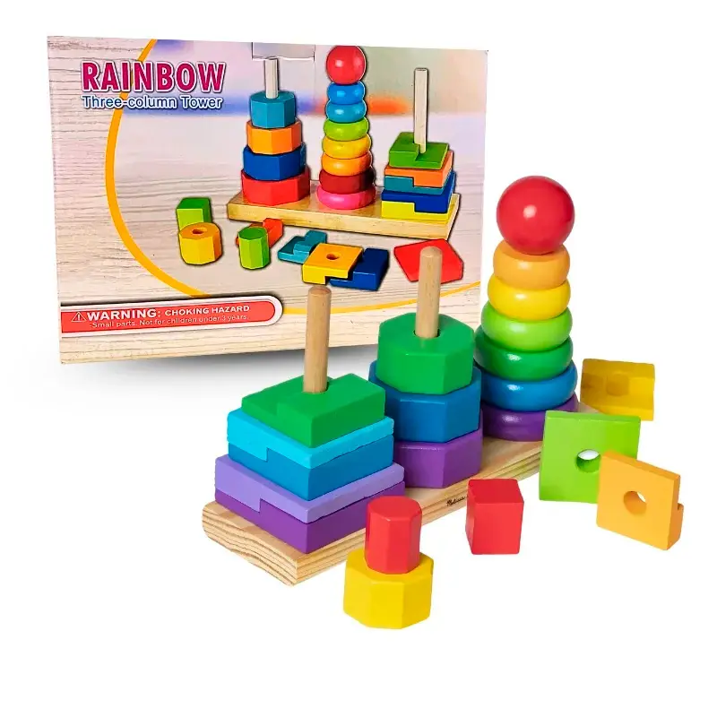 Rainbow Mega Three-Column Tower