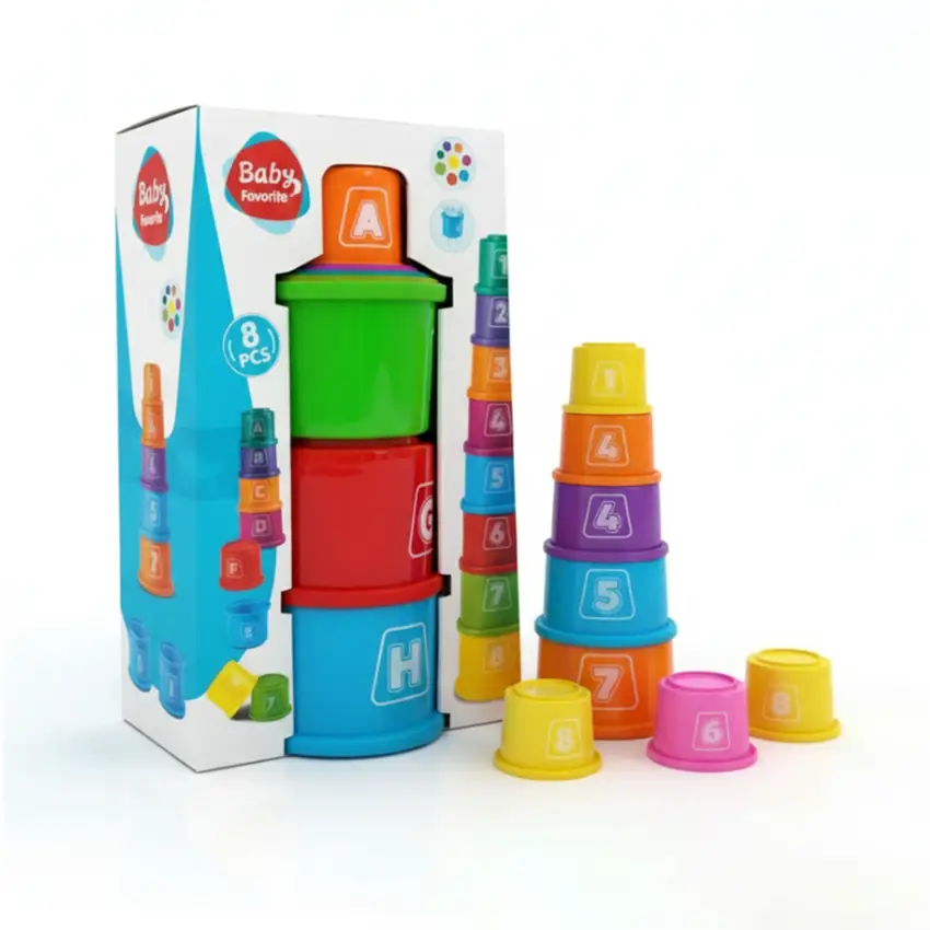 Colorful Baby Stacking Cube 8 pcs