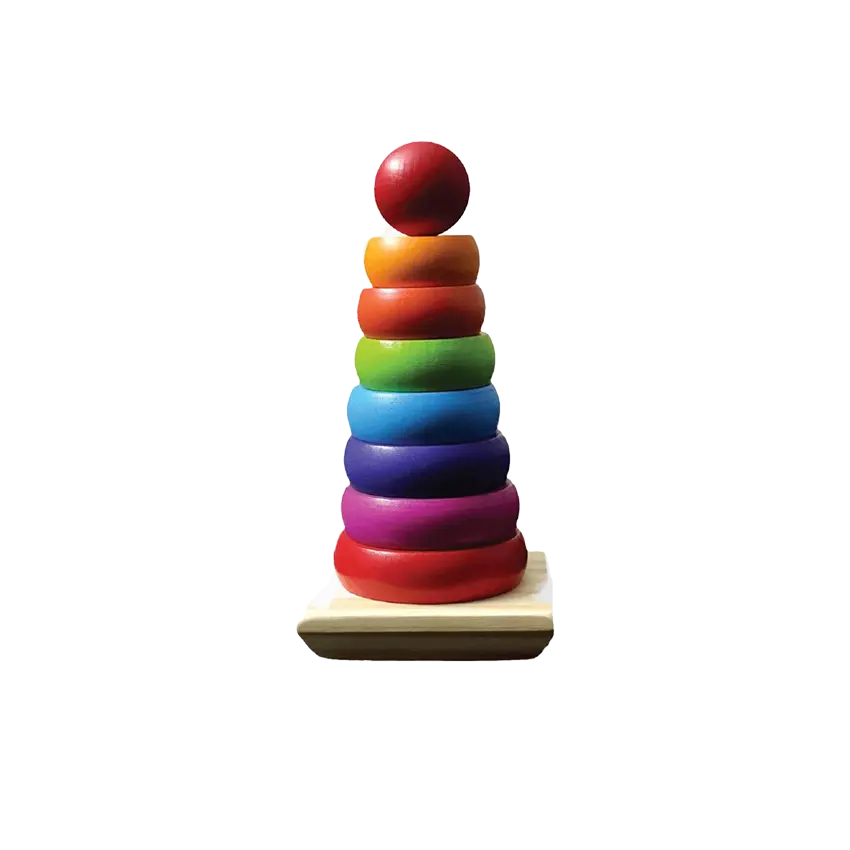 Creative Wooden Rainbow Tower Kids Toy