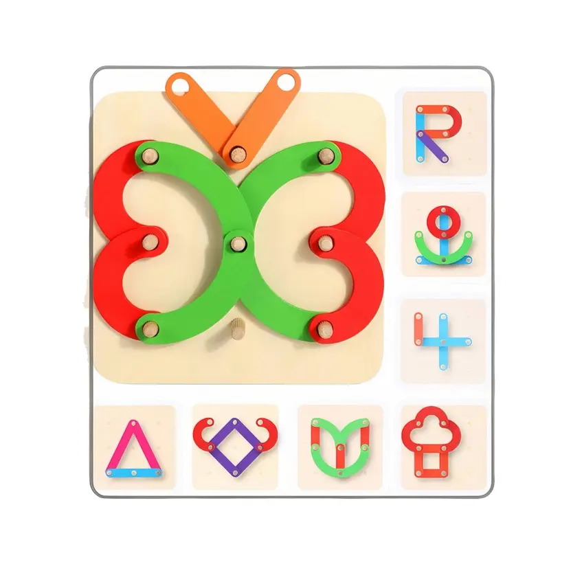 Montessori Wooden Stacking Puzzle Board