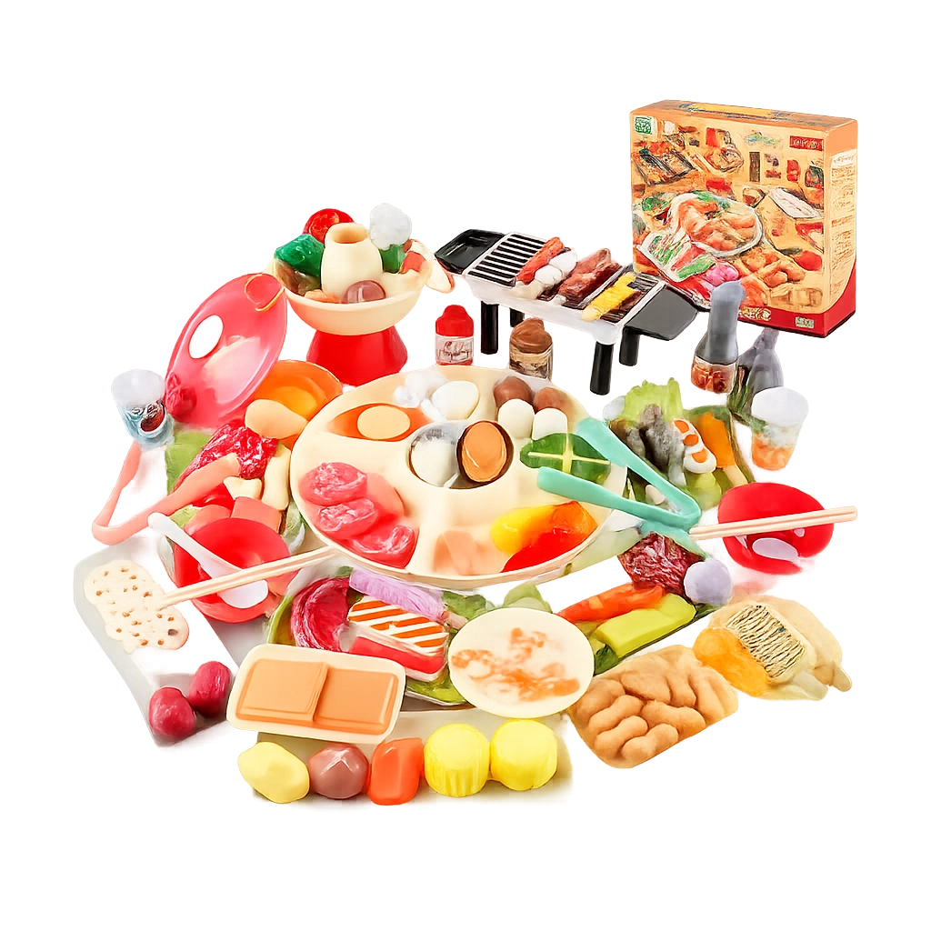 Delux Playset 118 pcs Hotpot BBQ 2in1