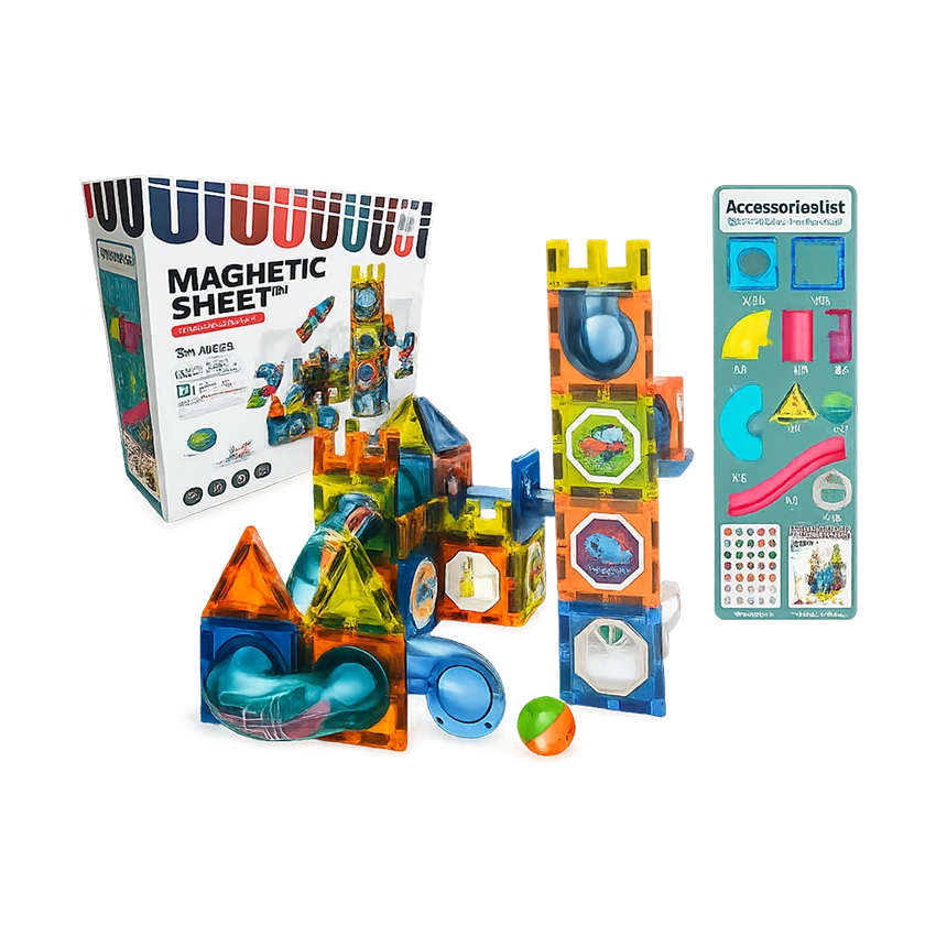 3D STEM Magnetic Sheets 68 Pcs