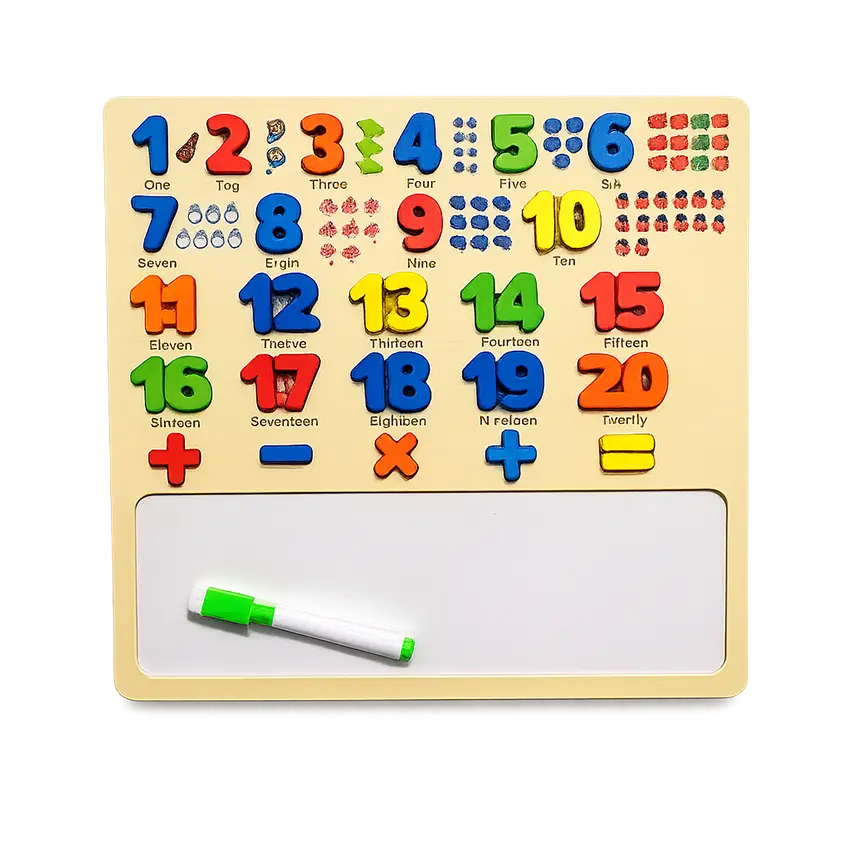 Wooden Numbers & Math Learning Board