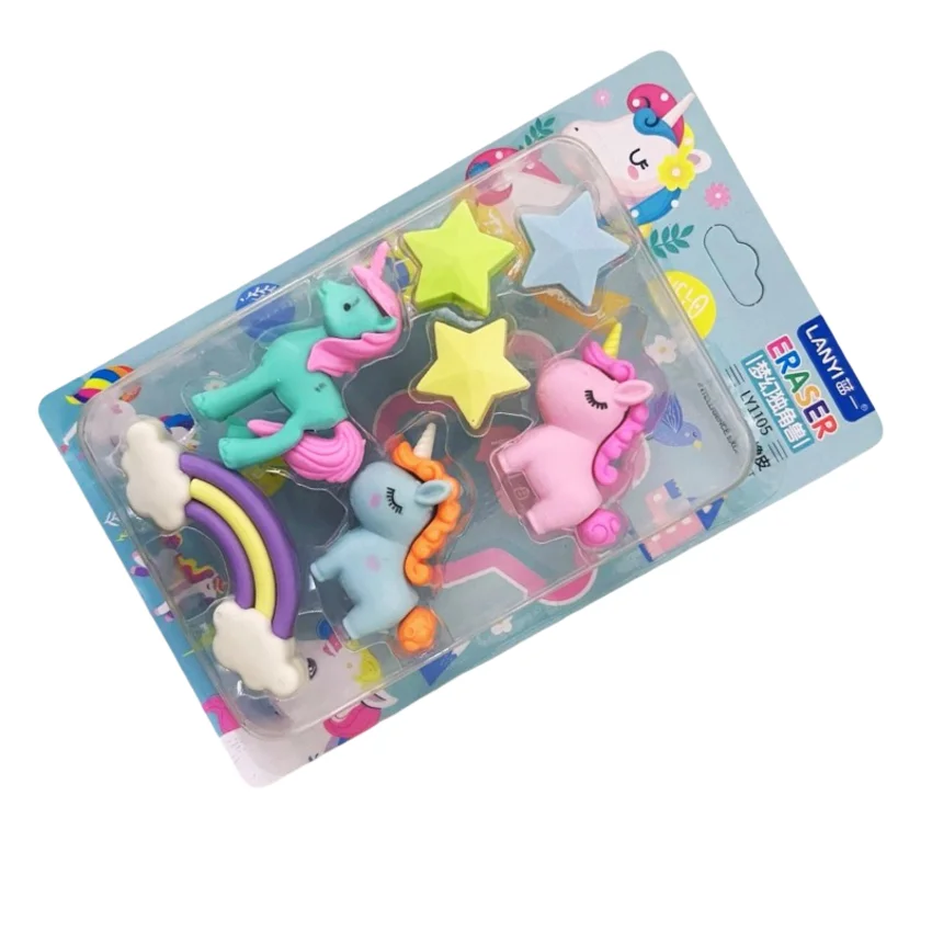 Unicorn Eraser Set