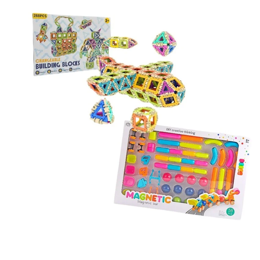 3D Construction And Magnetic Logic Skills Set