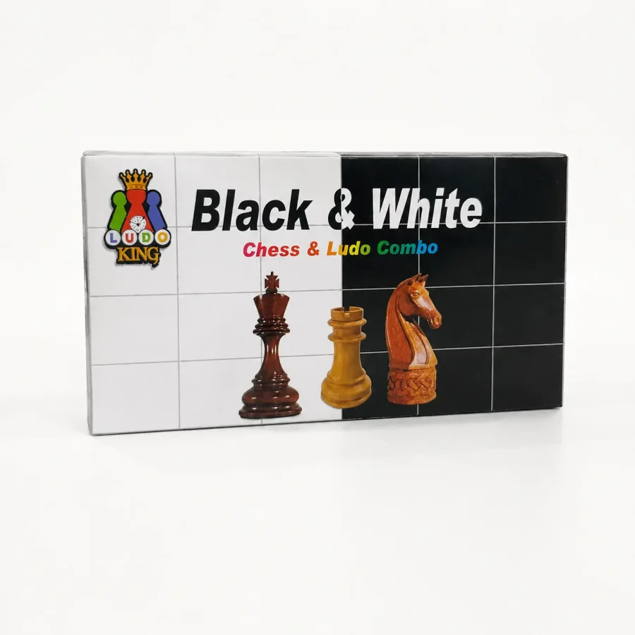 Black & White Chess & Ludo Combo