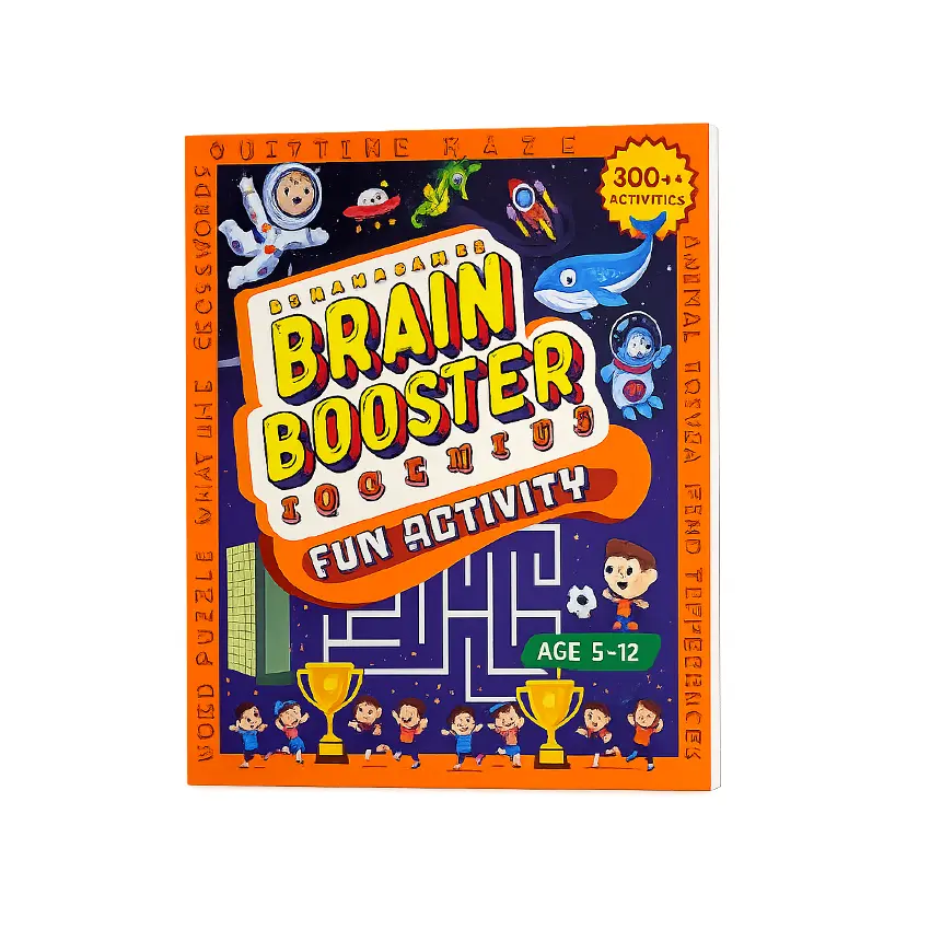 Brain Booster IQ Genius 300+ Activities: Fun & Educational Mazes, Puzzles & More for Ages 5-12