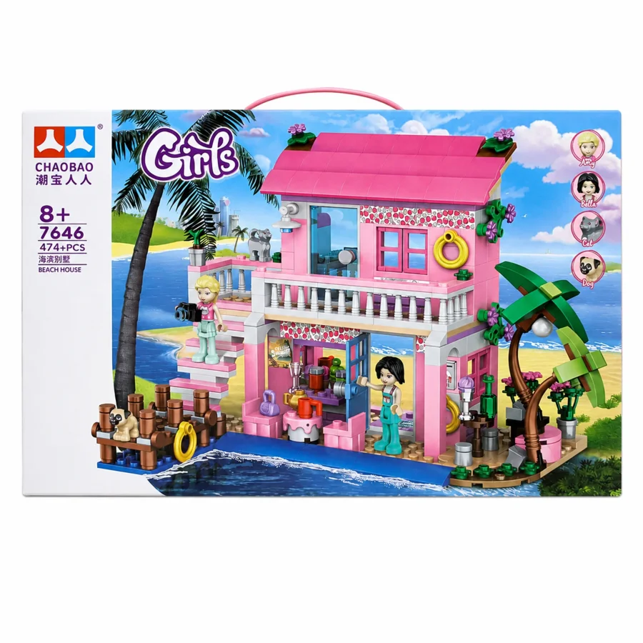 CHAOBAO Girls Beach House Building Blocks Set 7646 (474+ PCS)