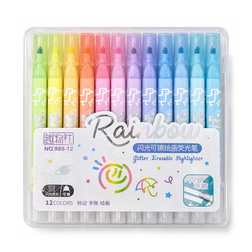 Glitter Erasable Highlighter 985-12