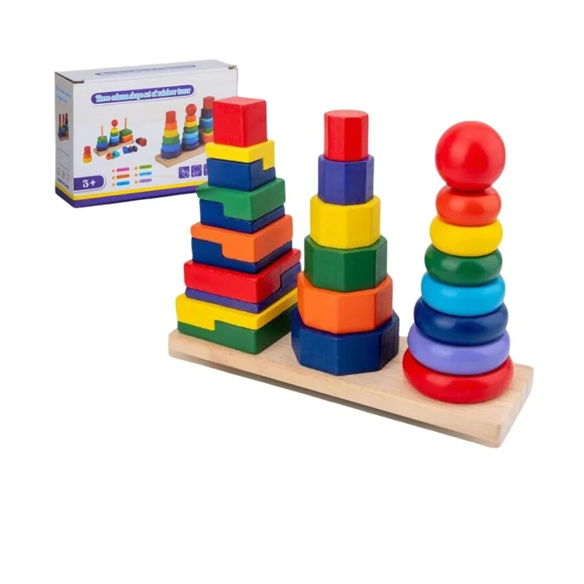 Three Column Set of Rainbow Tower