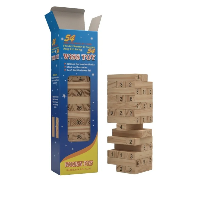 Tower Tumble Blocks 54 pcs