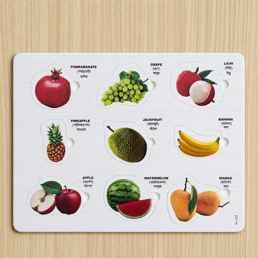 Kids Discovery Puzzle Set Animals, Birds, Fruits, Vegetables & Flowers - Image 3