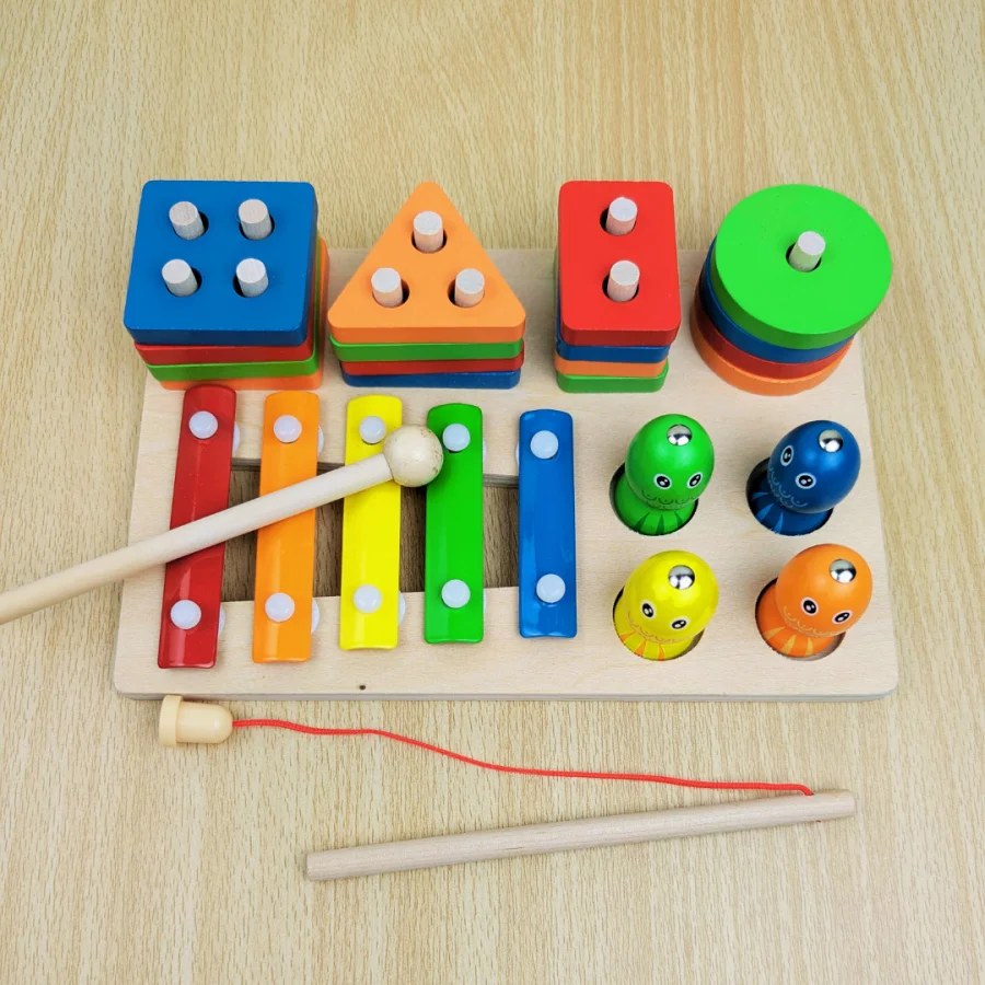 3-in-1 column set Wooden - Image 2