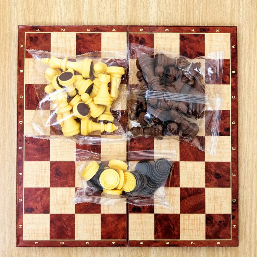 2 in 1 Play Game Set Chess & Checkers - Image 2