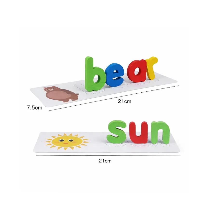 Unique Wooden Spelling Game English Words - Image 2